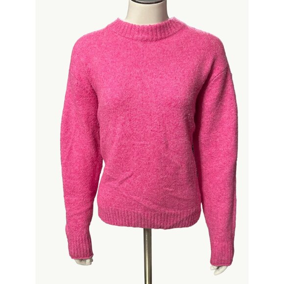 American Eagle Outfitters Pink Long Sleeve Soft Plush Sweater Recycled Polyester - Picture 1 of 12